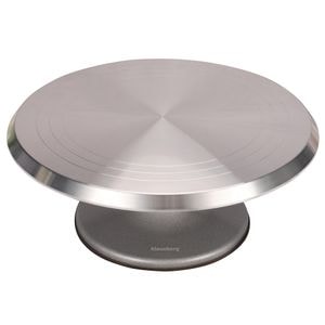 Suport pentru tort Klausberg KB 7710, Rotativ 360 , 31 cm, Argintiu