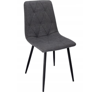 Scaun tapitat AZAY DESIGN, textil, metal, gri inchis