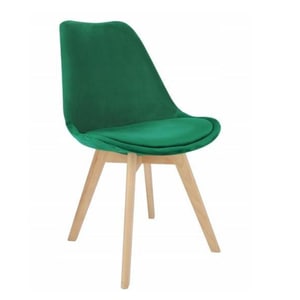 Scaun de  lemn AZAY DESIGN, catifea, verde