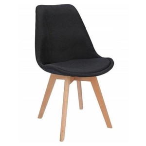 Scaun AZAY DESIGN, stofa, lemn, negru