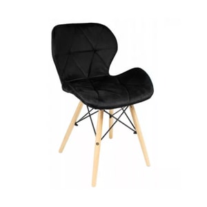 Scaun AZAY DESIGN, catifea, negru