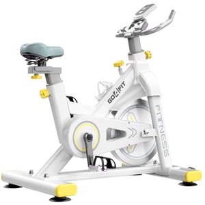 Bicicleta Spinning Magnetica Fitness GO4FIT, Model GF200, Volanta 10kg, Greutate Maxima 150kg, Rezistenta Magnetica Ajustabila, Monitorizare Activitate:Distanta, Viteza, Calorii, Timp, Puls, Suport