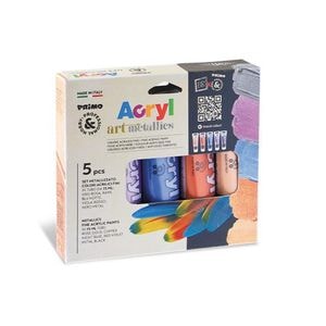 Tempera acrilica Primo, Fluo, 5 culori, 75 ml