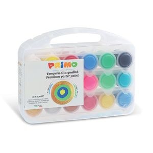 Set Primo, Din plastic, Cu tempera, 18 culori, 25 ml /culoare