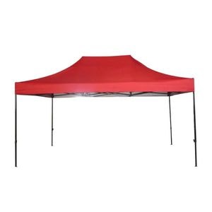 Cort Pavilion eMazing pliabil 3x4.5m, cadru metalic, culoare rosu, potrivit pentru curte, gradina si evenimente