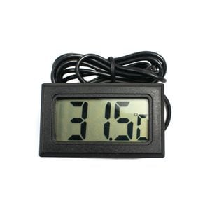 Termometru electronic cu sonda impermeabila, PROCART, afisaj LCD, negru