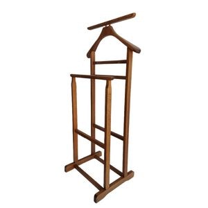 Portmantou DRIMUS Global Network, lemn masiv de nuc, 36x36x102 cm, maro inchis