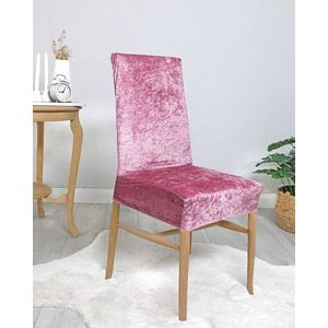 Husa Elastica Universala, Delfin, Spandex, Protectie pentru Scaune de Bucatarie si Dining, Roz