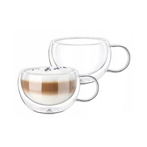 Set 2 cani Nastory, pereti dubli, sticla borosilicata, 300 ml