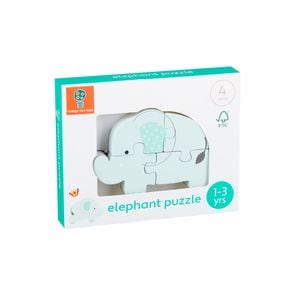 Puzzle Orange Tree Toys, Elefant, Din lemn, 4 piese, 12 luni+