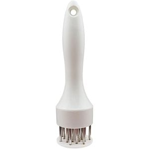 Ustensila din inox 304 pentru fragezit carnea eMazing - 21 de tije ascutite, lungimea 20 cm, alb