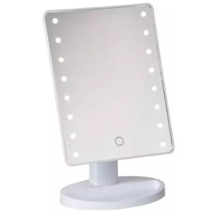 Oglinda SIKS, iluminare LED, pentru machiaj, 22 x 17 cm, incarcare USB, buton On/Off
