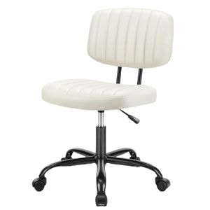 Scaun de Birou Elindor Fara Brate, Rotativ, Reglabil, Alb