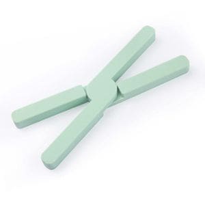 Suport pliabil din silicon pentru vase fierbinti eMazing, portabil, usor de depozitat, rezistent la temperaturi foarte ridicate, 14.5 x 7.5 x 1.6 cm, antialunecare, verde