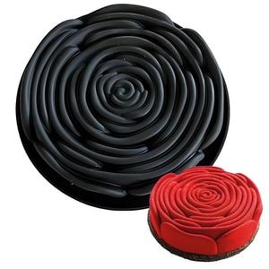 Forma silicon tort 3D trandafir, O21 cm, H 4.5 cm