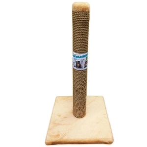 Ansamblu de joaca pentru pisici, tip coloana pe suport, bej