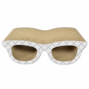 Zgarietor din carton pentru pisici, model ochelari, 49.53x24.13x17.01 cm, Multicolor