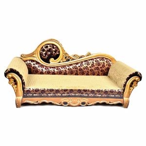 Zgarietor din carton pentru pisici, model canapea roiala, 63.5x29.85x25.4 cm, Crem