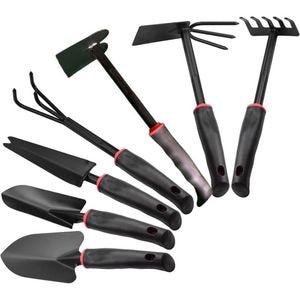 Set 7 unelte de gradina eMazing, pentru prelucrare sol, plantare si ingrijire plante