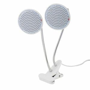 Lampa pentru cresterea plantelor de interior,  eMazing, cap dublu, nu emana caldura, 290 leduri, 2 culori , prindere cu clips, 4