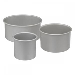 Set 3 forme patiserie Milica, aluminiu anodizat, 10 x 10, 15 x 10, 20 x 10 cm