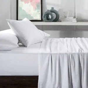 Cearceaf de pat Arta Somnului, 220x240 cm, bumbac percale, alb