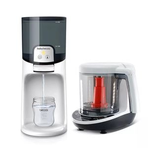 Set Incalzitor apa Baby Brezza, Instant warmer, 3 nivele de temperatura, 1.48 L + Robot multifunctional Baby Brezza, Food Maker Deluxe, Cu decongelare, Gatire cu abur, ecran LCD si accesorii