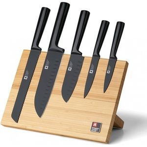 Set cutite Richardson Sheffield Seasons Black, 5 cutite, suport lemn magnetic