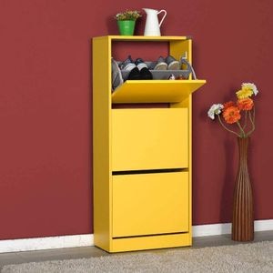 Pantofar Adore, 3 compartimente, capacitate 12 - 14 perechi incaltaminte, 51x119x26 cm, Mov