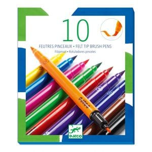 Set carioci Djeco, Pensula, Cu doua capete, 10 buc, 6 ani+
