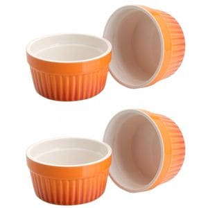 Set 4 ramekin Orange, portelan, 9x4.6 cm