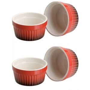Set 4 ramekin Red, portelan, 11x4.8 cm