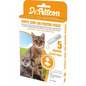 Pipeta antiparazitara, non-medicamentoasa, pentru pisici, Dr. Peticon 