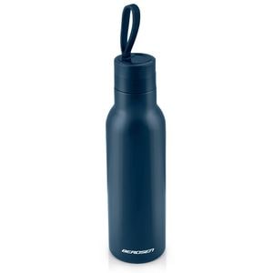 Termos BERDSEN, fabricat din otel inoxidabil, maner flexibil si durabil, pastreaza temperatura pana la 12 ore calda si rece, capacitate 500 ml, bleumarin