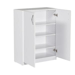 Pantofar Multifunctional Adore Diamond, 2 usi, 3 rafturi, 70 x 90 x 33 cm, Alb