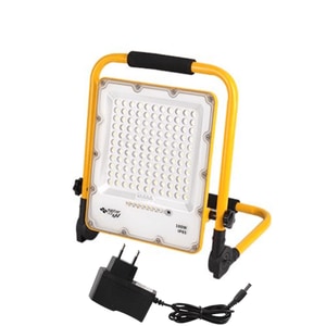 Proiector de lucru cu stativ pliabil MASTER LED, 100W/4500K, 1500 lumeni, acumulator 15AH, IP65