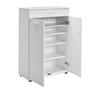 Dulap Multifunctional Adore Trendline, 2 usi si un sertar, 4 rafturi, Alb, 73 x 108 x 35 cm, Alb