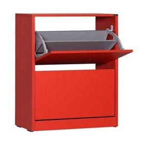 Pantofar Adore Mini, 2 compartimente, capacitate 12 perechi, 73 x 84 x 26 cm, Rosu