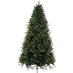 Brad artificial eMazing cu aspect natural, 180 cm, verde crud de Craciun, 1038 ramuri, diametru 120 cm