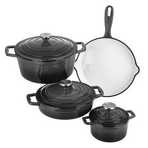 Set oale fonta masiva Xanten Premium Gray, emailate 4 piese