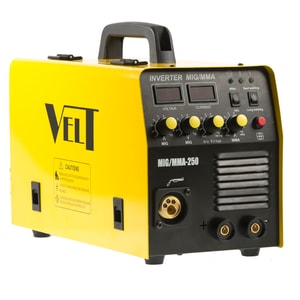 Invertor de sudura profesional Velt MIG/MMA 250, 250 A, 230 V, diamentru sarma 0.6-1.2 mm, 19 kg, accesorii incluse