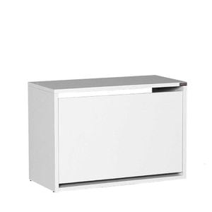 Pantofar, Bancuta Adore Ottoman, cu sezut, capacitate 6 perechi incaltaminte, Alb, 60x42x30 cm
