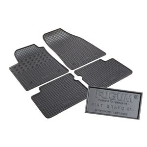 Set covorase auto Rigum, pentru Fiat Bravo 2007-2016, 4 bucati, Negru