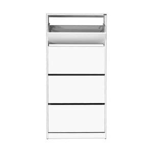 Pantofar Adore XL, 4 compartimente, capacitate 24 perechi incaltaminte, 73 x 157 x 26 cm, alb