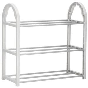 Pantofar PVC si metal Sersimo, cu 3 rafturi, 49x48cm, argintiu
