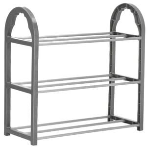 Pantofar PVC si metal Sersimo, cu 3 rafturi, 49x48cm, gri