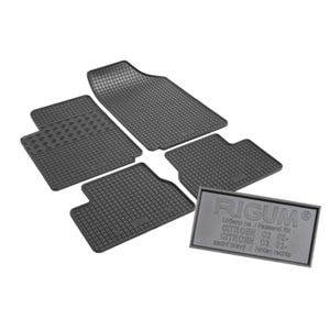 Set covorase auto Rigum, pentru Citroen C3 2002-2009, 4 bucati, Negru