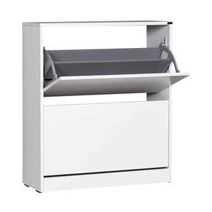 Pantofar Adore Mini, 2 compartimente, capacitate 12 perechi, 73 x 84 x 26 cm, alb