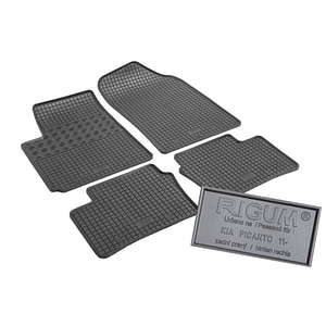 Set covorase auto Rigum, pentru Kia Picanto 2004-2011, 4 bucati, Negru