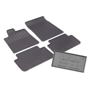 Set covorase auto Rigum, pentru Peugeot 407 2004-2011, 4 bucati, Negru